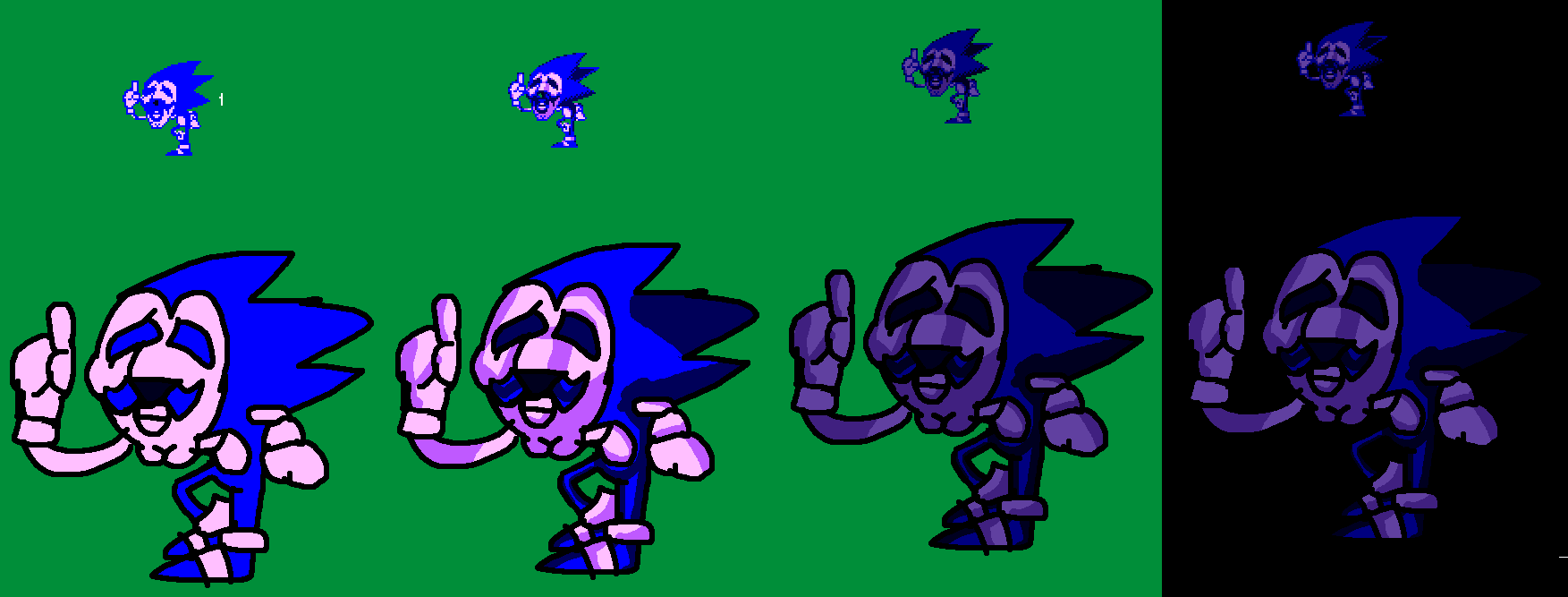 10x Sonic 2 Remade - Majin Sonic Sprite 2 by Abbysek on DeviantArt