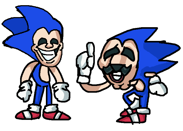 FNF Mods Drawing Customs - Sonic.EXE, Majin Sonic, by Abbysek on