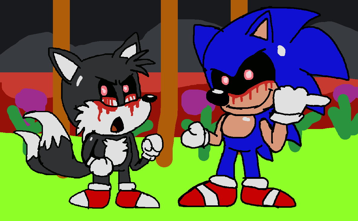 Sonic 2 Drawing styled Sonic.Exe-Lord X Combinatio by Abbysek on DeviantArt