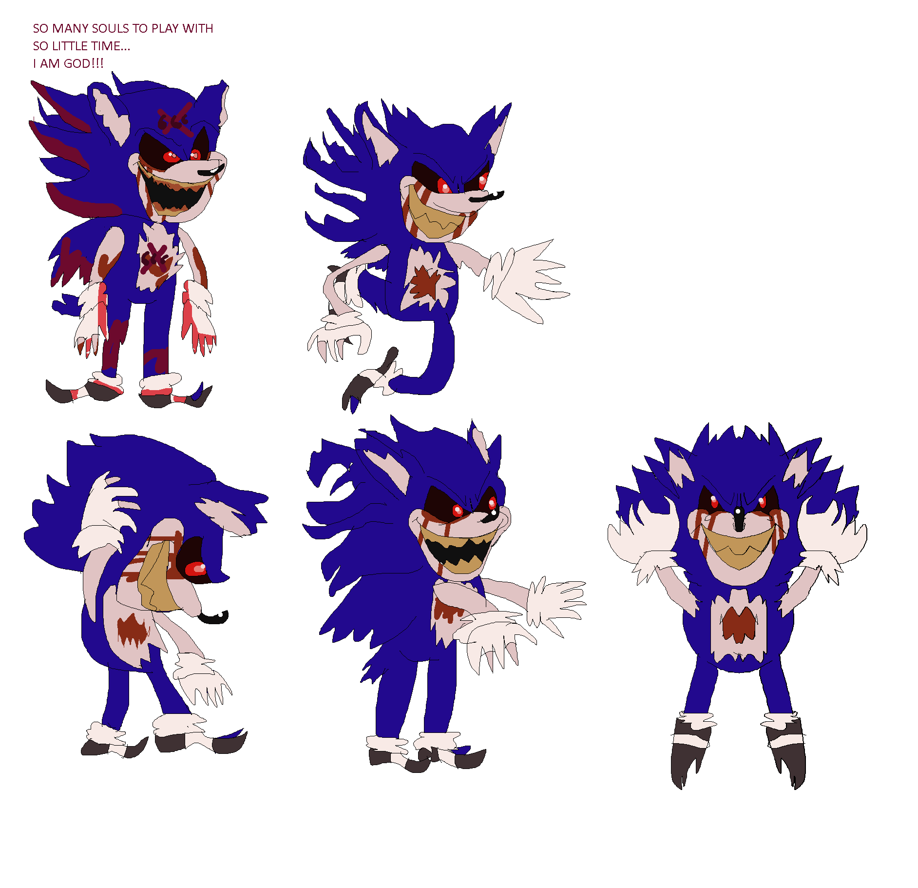 Sonic 2 Drawing styled Sonic.Exe-Lord X Combinatio by Abbysek on DeviantArt