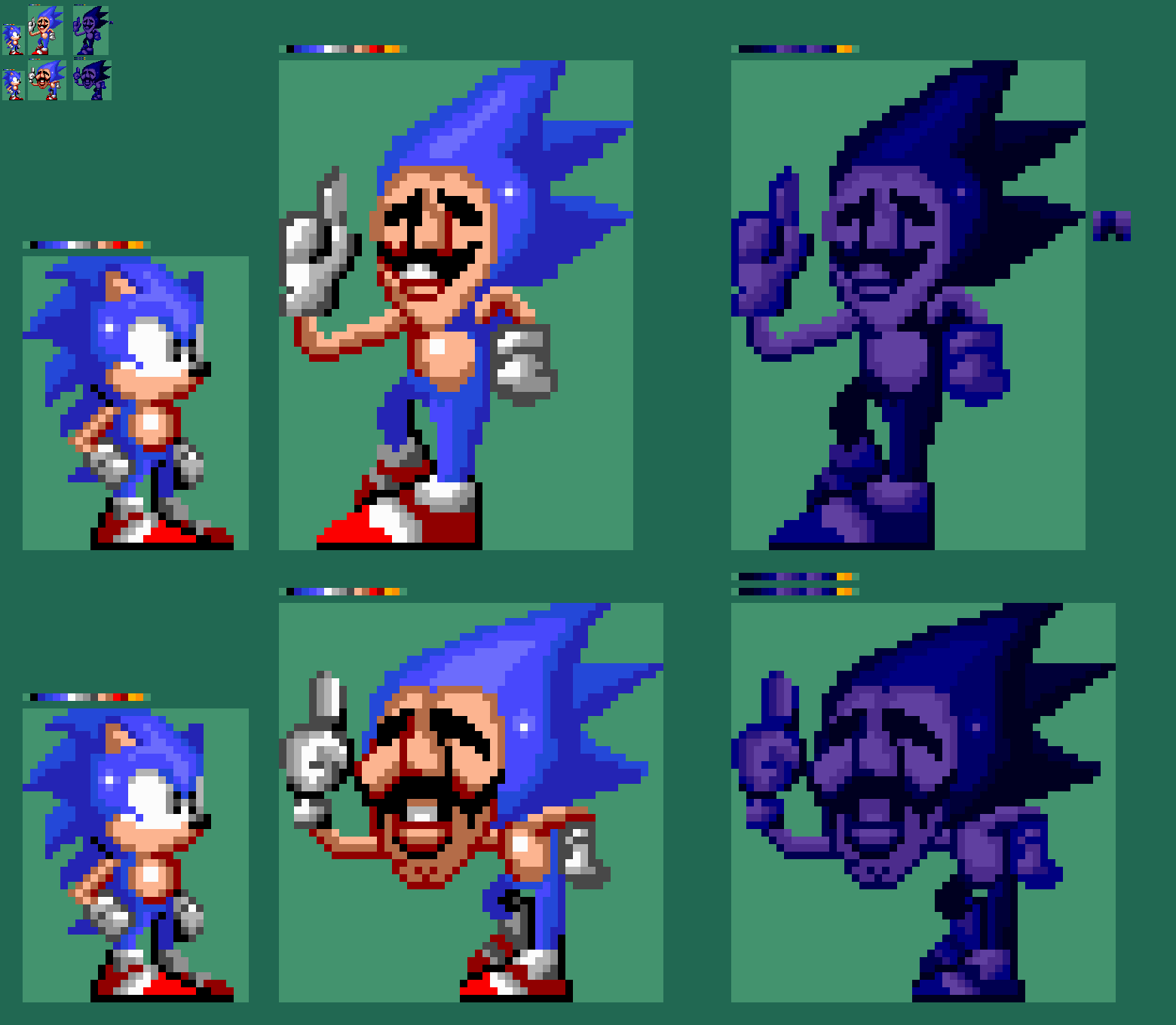 Majin Sonic - Concept Idle/Impatient Sprites by RetroReimagined on  DeviantArt