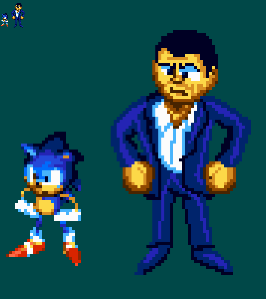 Movie Sonic sprite by ThatDudeThatDraws on Newgrounds