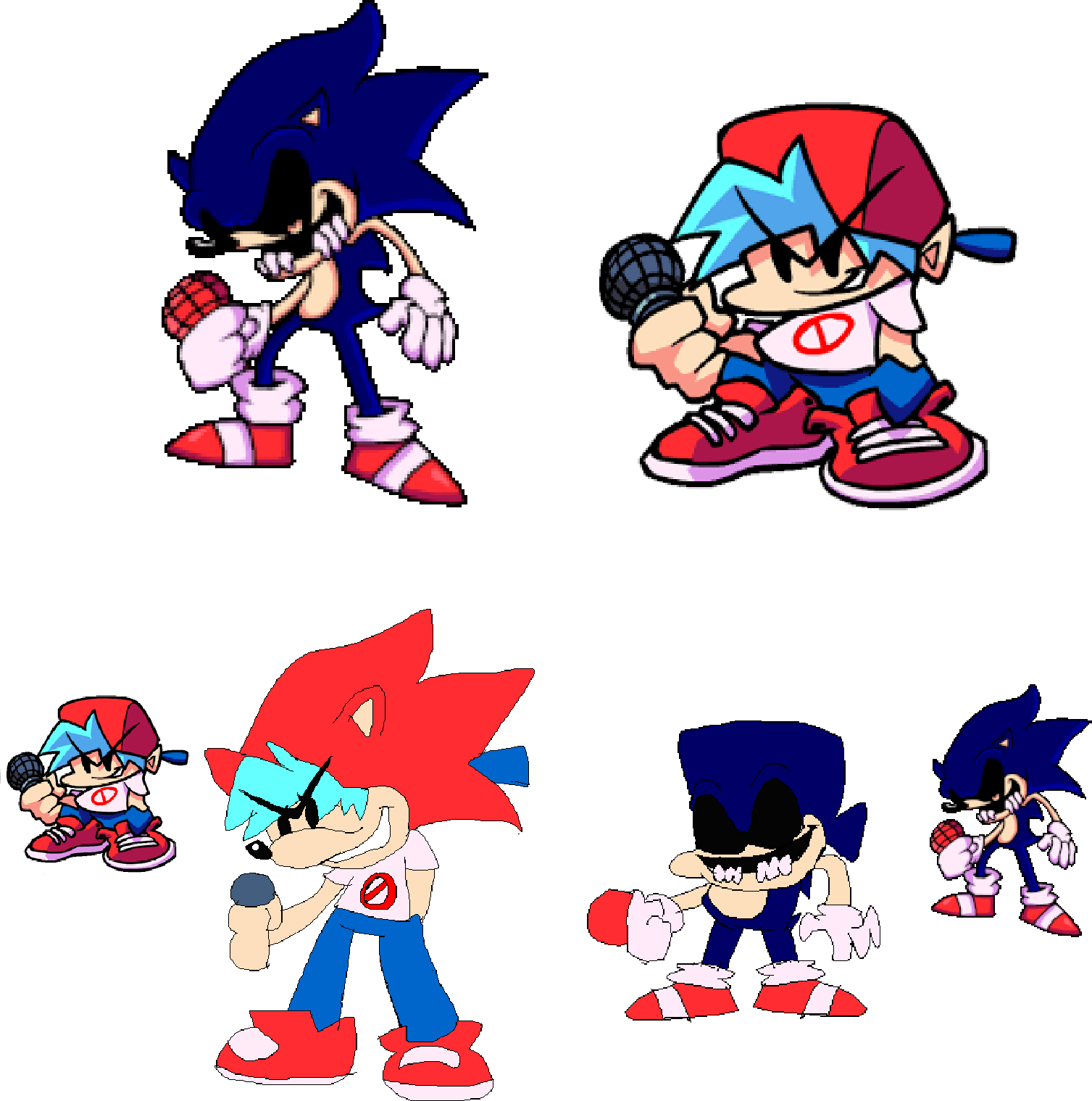 Characters from Vs. Sonic.EXE 2.0, the Friday Nigh by Abbysek on DeviantArt