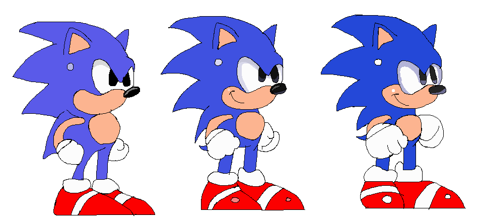 Tried to draw Sonic as accurately to the Sonic 1 sprite as