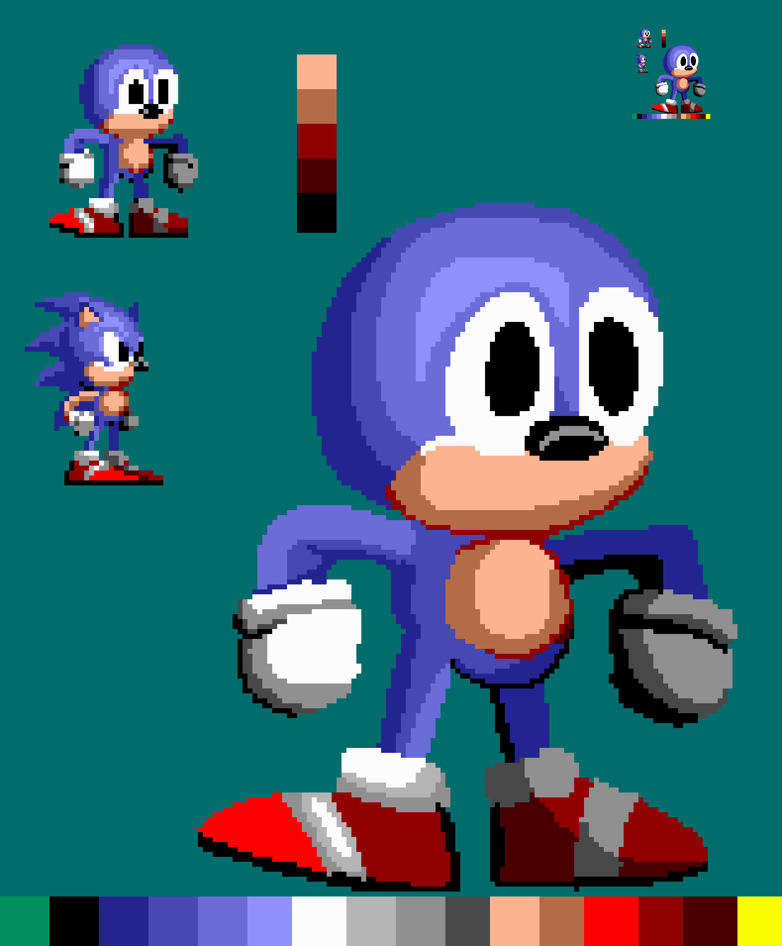 Custom Sonic Sprites Sheet - Sonic 1 Styled by AsuharaMoon on DeviantArt