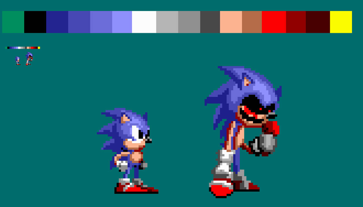 10x S3K Styled Sonic Sprites - Sonic.EXE Head in F by Abbysek on DeviantArt