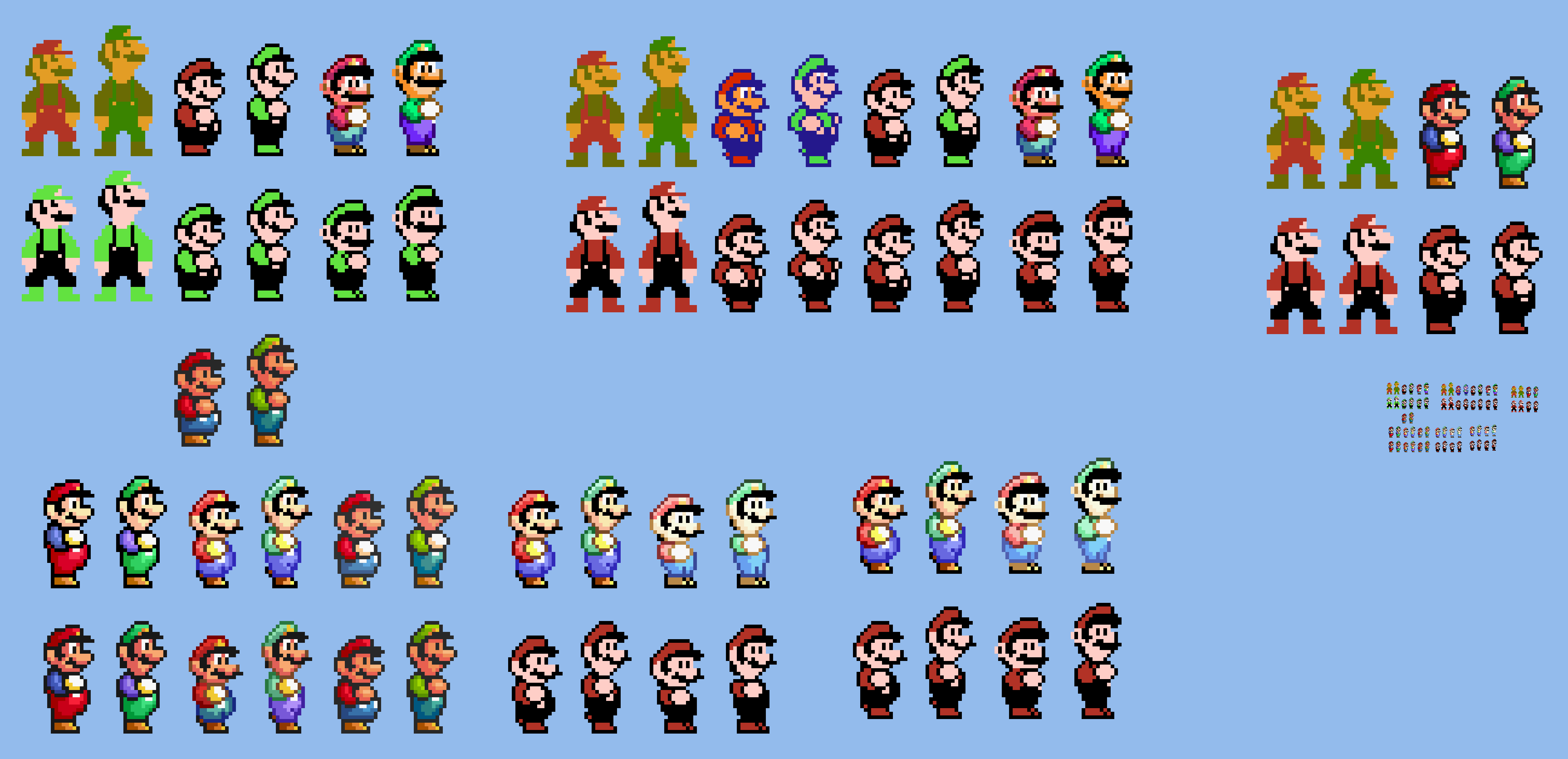 10x How I converted SMB1, SMB2 SMB3 and SMW Mario by Abbysek on DeviantArt