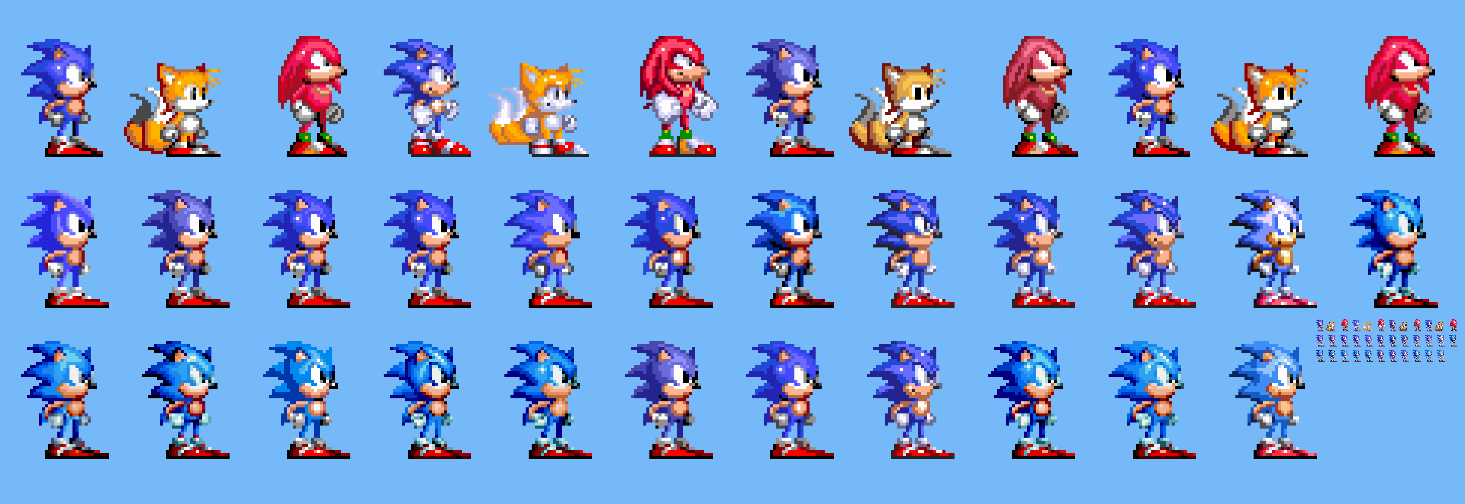 Custom / Edited - Sonic the Hedgehog Customs - Sonic (StH2 Part 1+2-Style,  Expanded) - The Spriters Resource