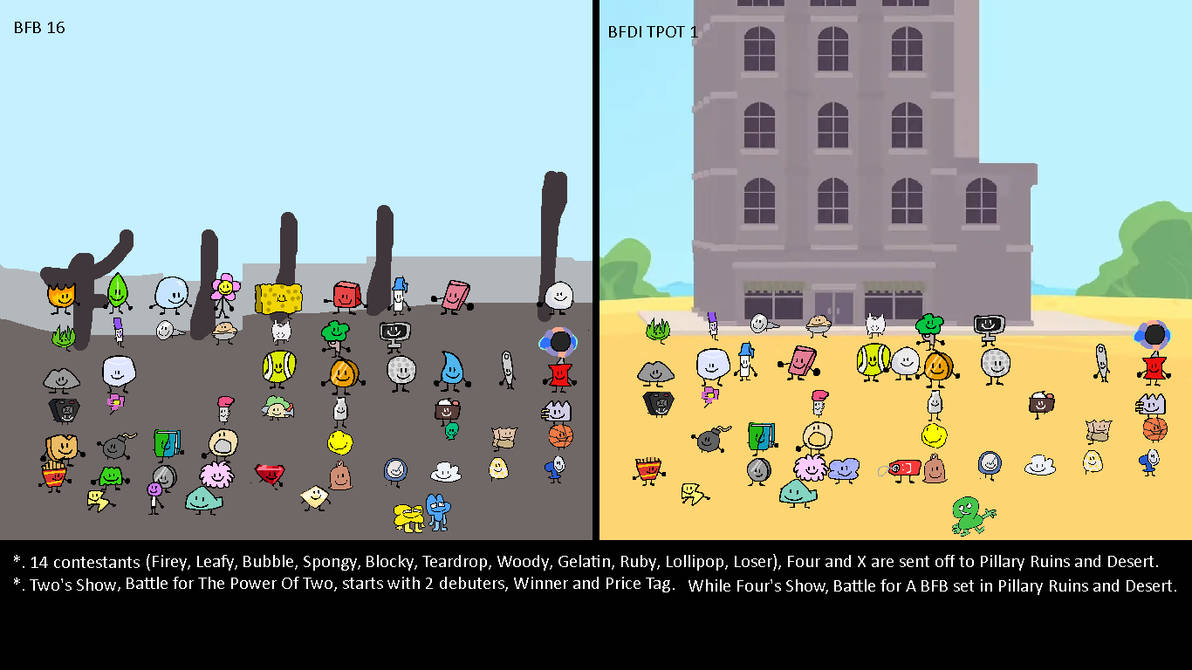 Speed Comparison Bfdi Comparison between BFB 16 and BFDI TPOT 1 (Fixed) by Abbysek on DeviantArt