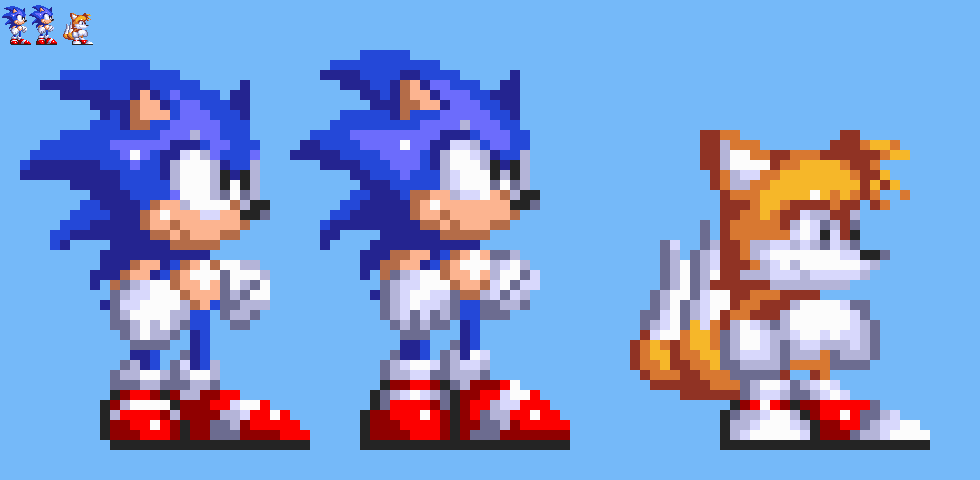 Pixilart - Sonic & Tails ( Sonic 3 palette) by Creeperfan