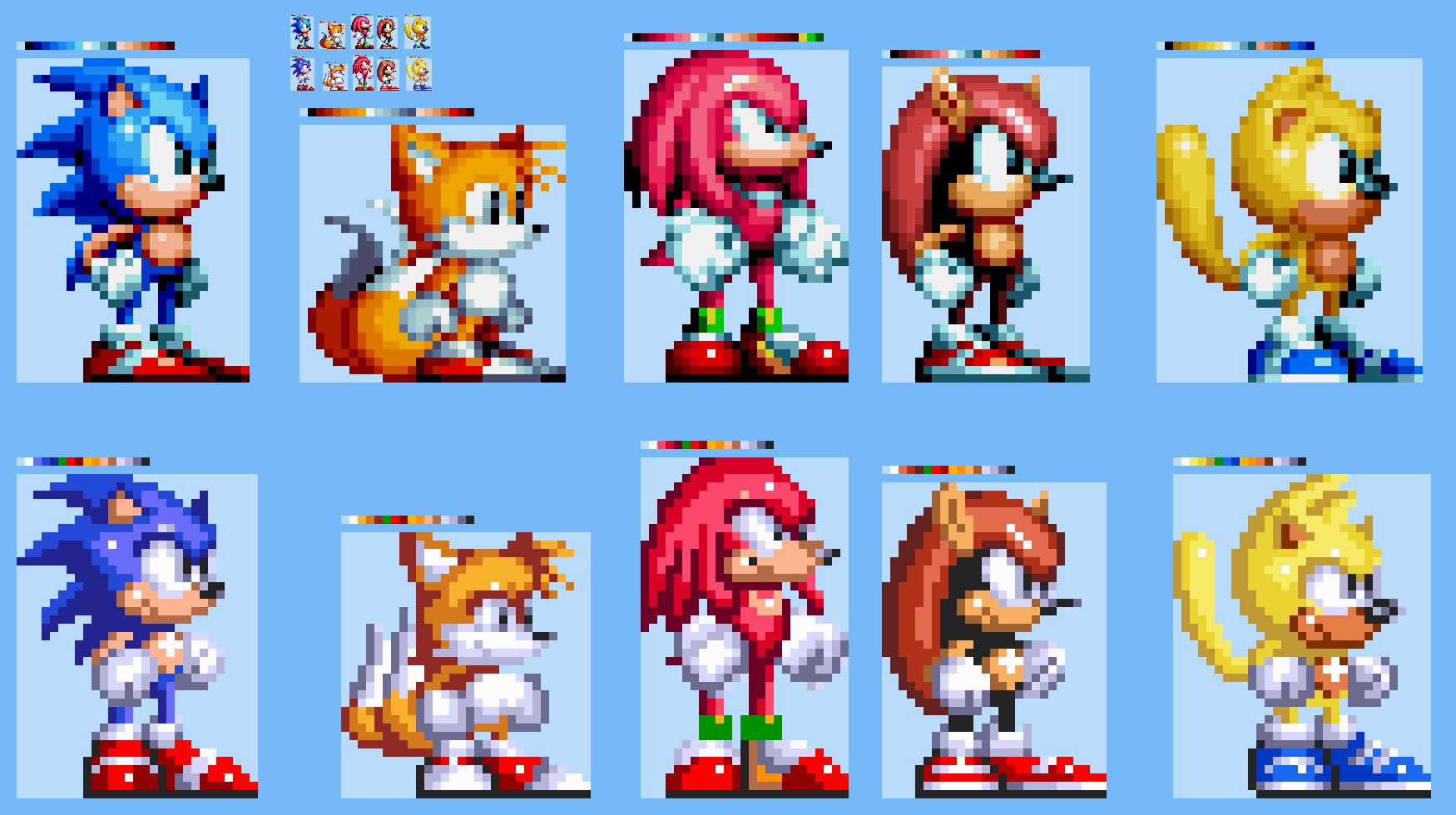 Anime-ish Sonic Sprite Sheet by SonicManiaFan1074 on DeviantArt