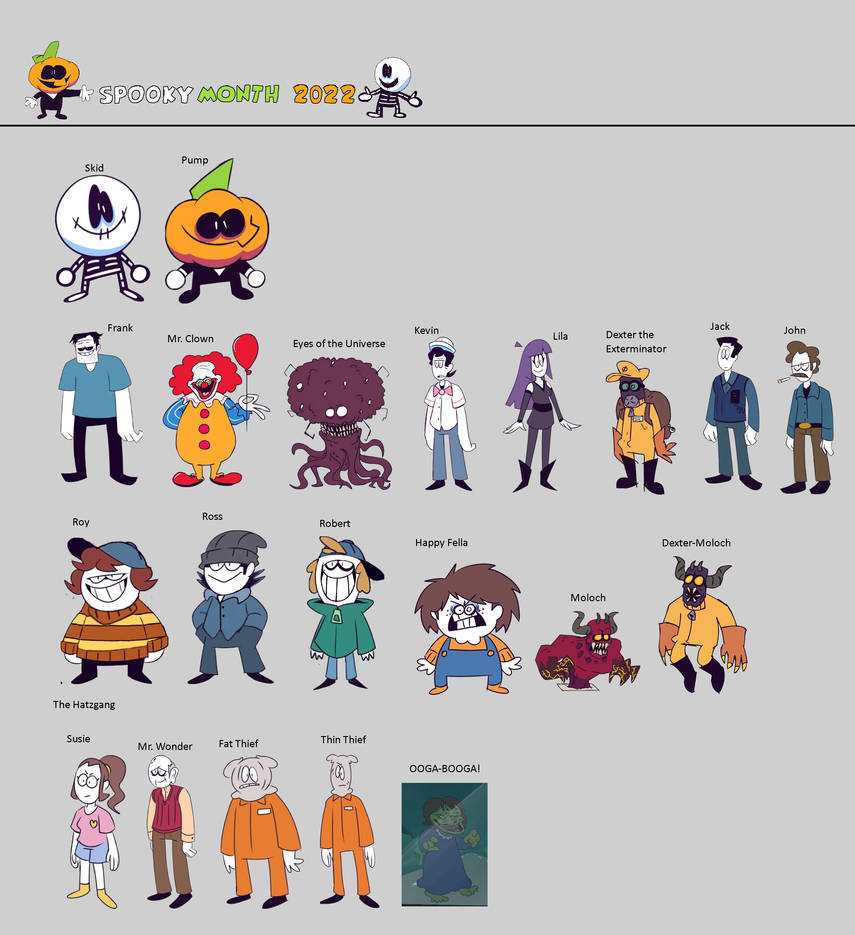 The New Spooky Month 2022 Cast by Abbysek on DeviantArt