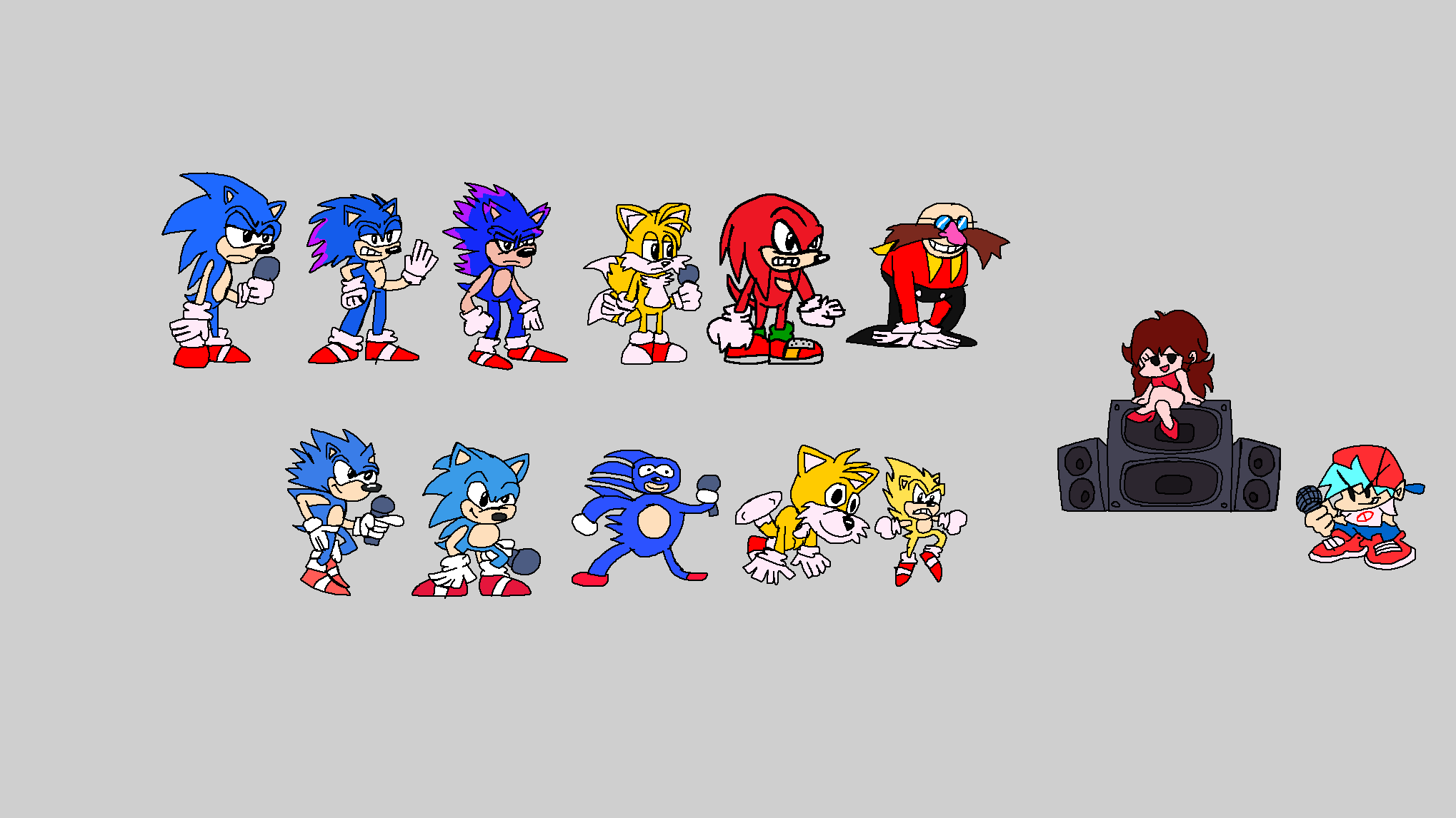 I finished sprites of FNF Mods Sonic.exe but No Ef by Abbysek on DeviantArt