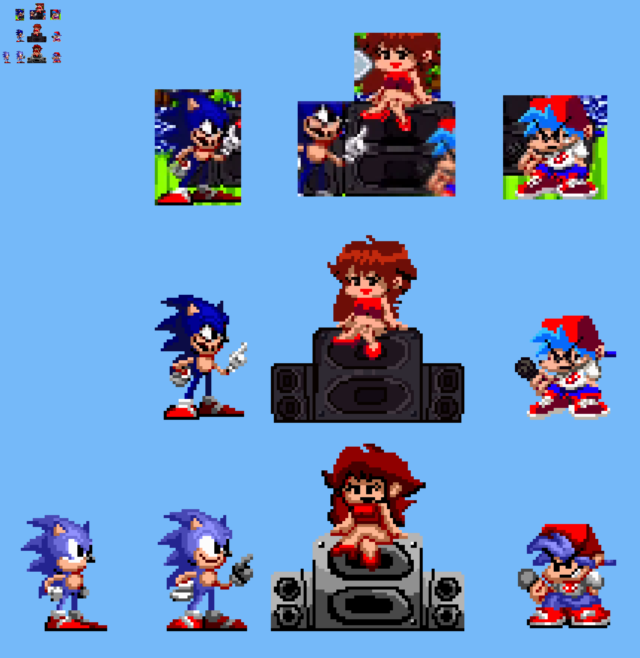 Custom Sonic FNF Spritesheet by Kurageraku on DeviantArt