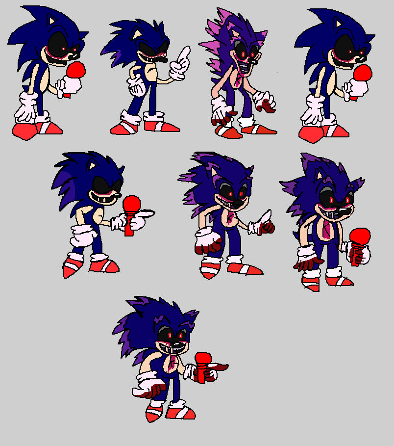 I will combine Sonic.EXE and Xenophanes Friday Nig by Abbysek on DeviantArt