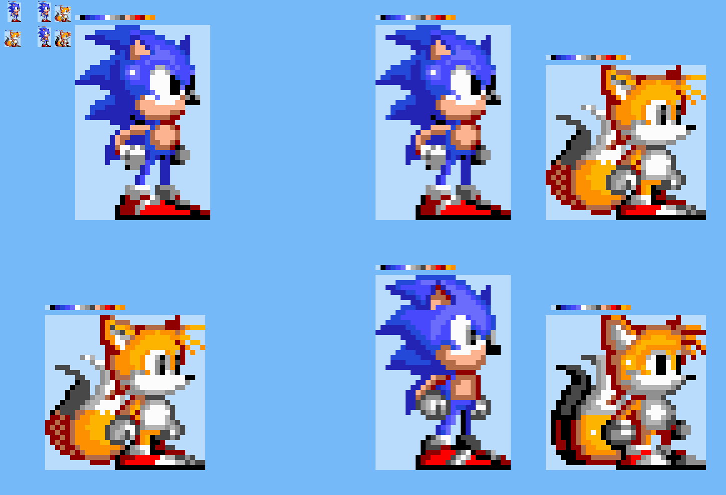 Sonic #2, Sprite mosaics! Just for the heck of it. Sonic's …