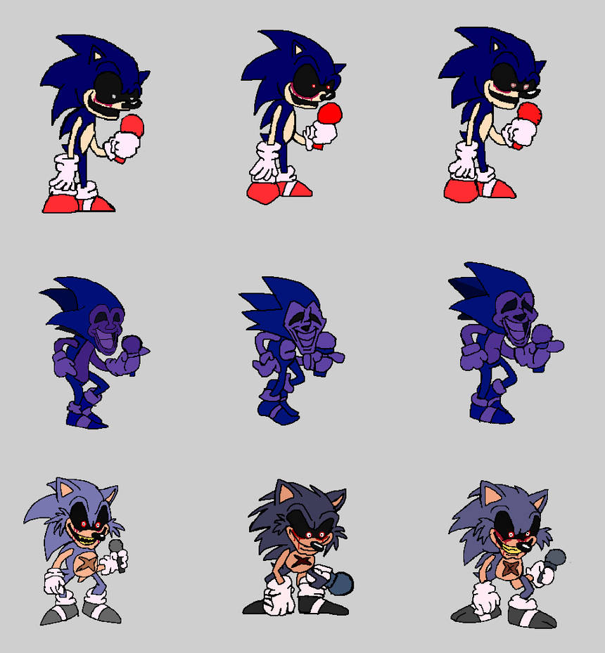 New and Old Sonic.Exe, Majin Sonic and Lord X met by Abbysek on