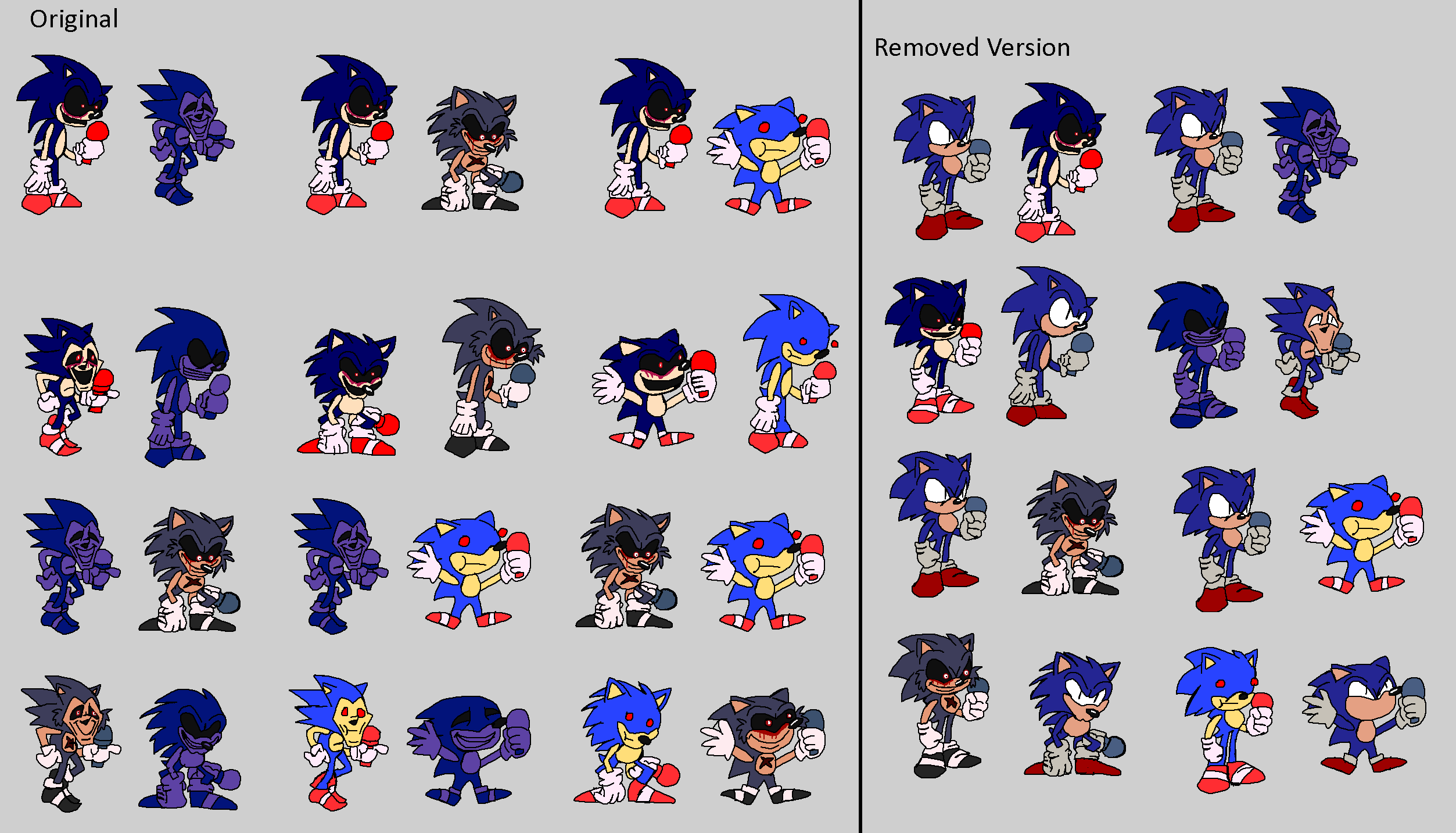 Swapped FNF Vs. Sonic.EXE Mod Opponents by Abbysek on DeviantArt