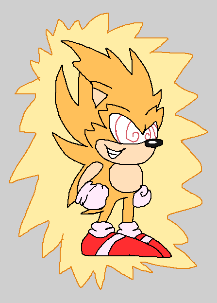 Sonic 2 Drawing styled Fleetway Super Sonic from V by Abbysek on DeviantArt