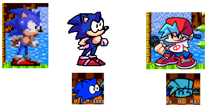 Sonic advance Front Sprites [Friday Night Funkin'] [Mods]