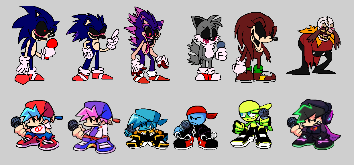 10x Vs Sonic.EXE 3.0 Friday Night Funkin Mods Spri by Abbysek on DeviantArt