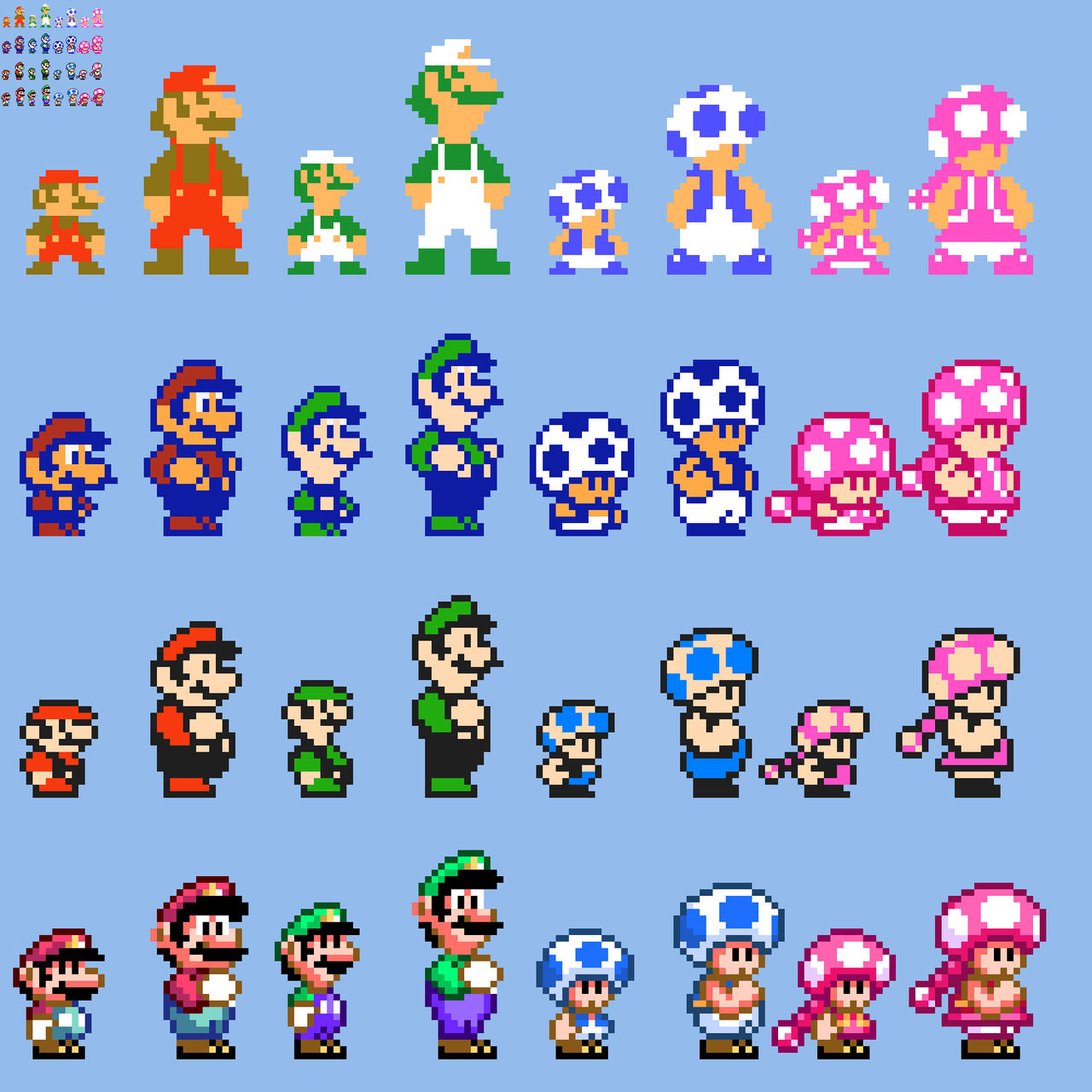10x If Luigi had a Unique SMB2 Shape in Styles of by Abbysek on DeviantArt
