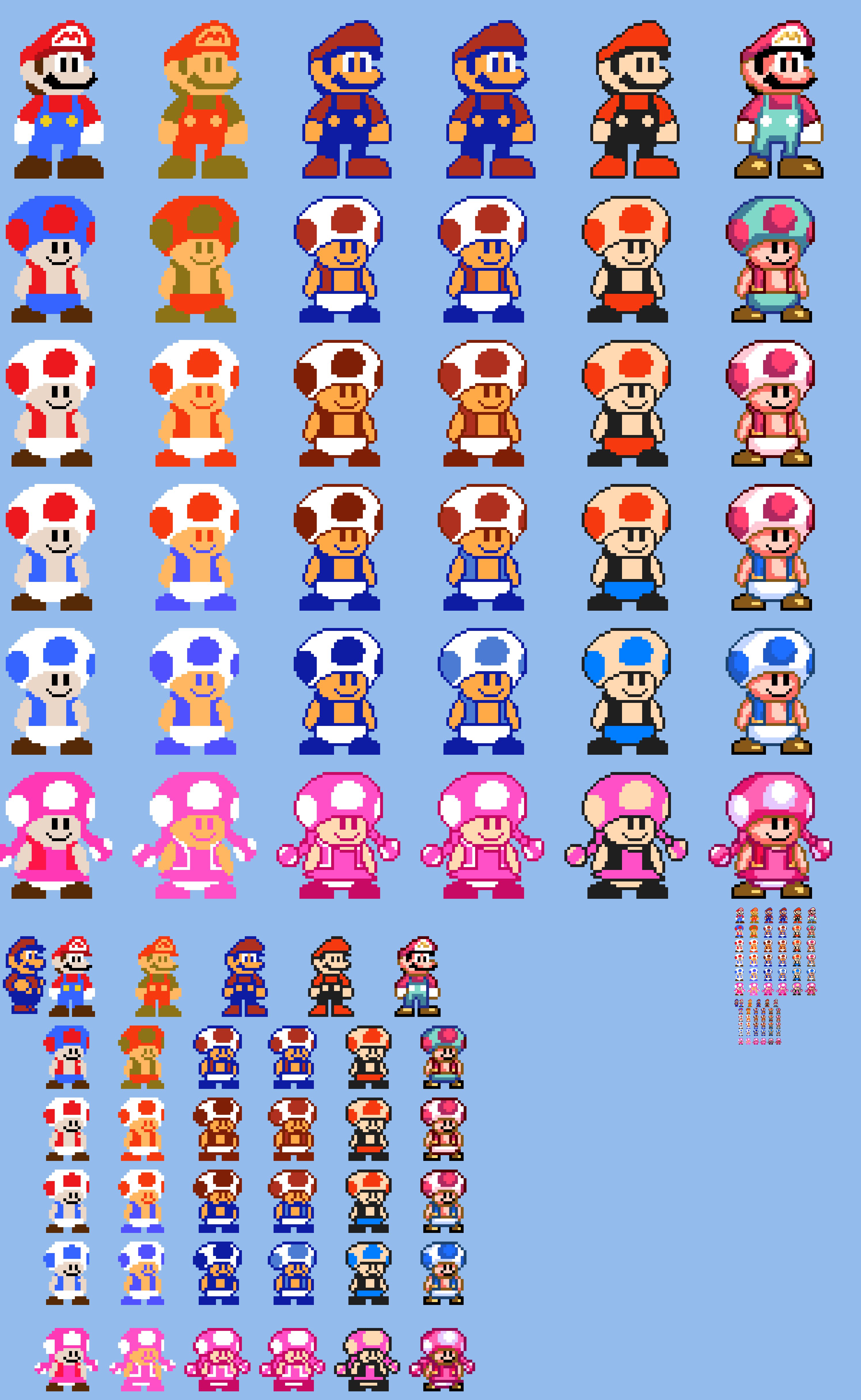10x My Sprite Drawings Styled Toads in Super Mario by Abbysek on DeviantArt