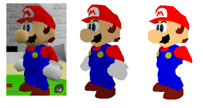 Mario Model Reference I recolored Super Mario 64 Model by Abbysek on DeviantArt