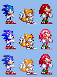 10x Chaotix 32X Knuckles Styled Sonic Mania Player by Abbysek on