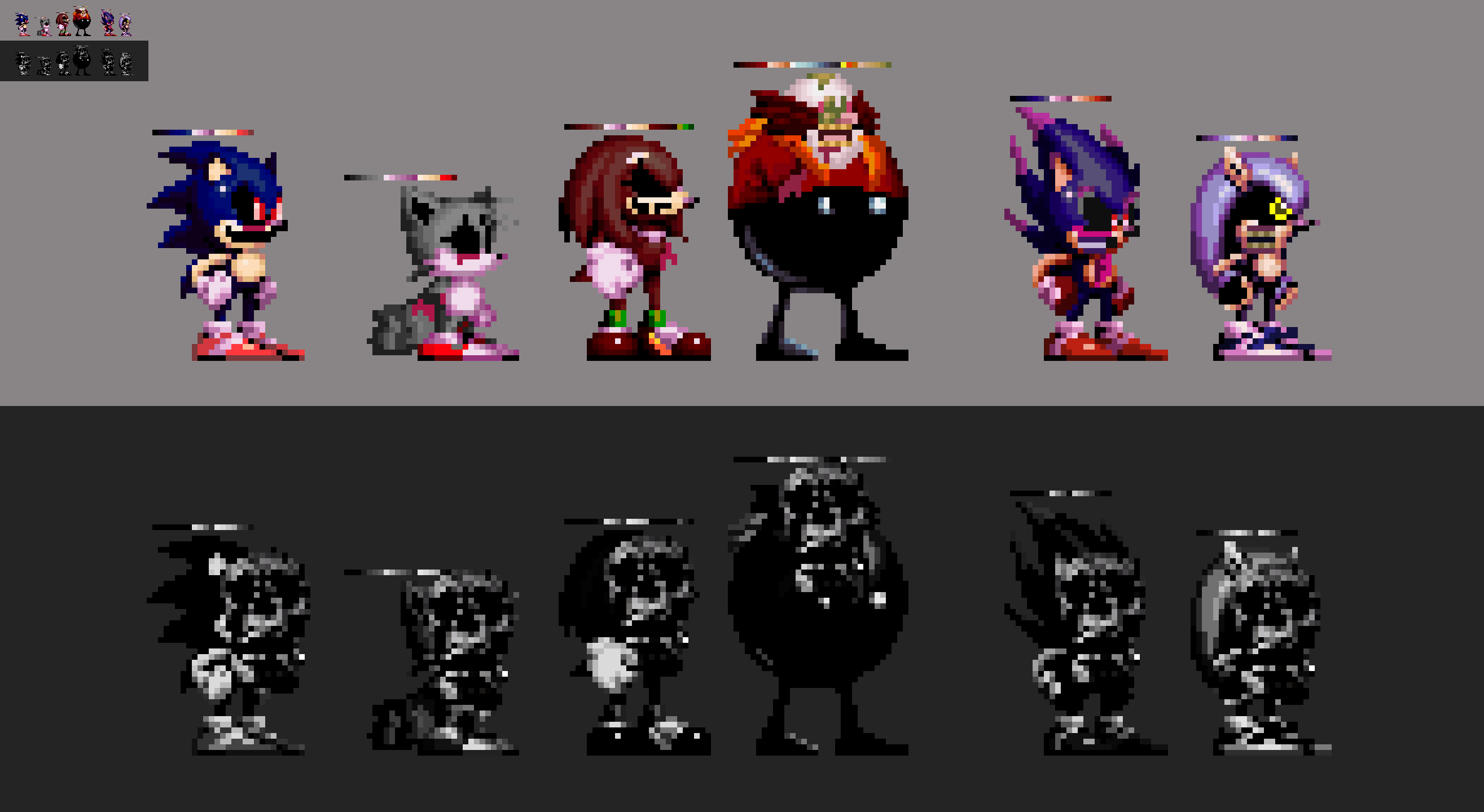 Characters from Vs. Sonic.EXE 2.0, the Friday Nigh by Abbysek on DeviantArt