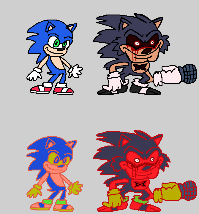 Sonic 2 Drawing styled Sonic.Exe-Lord X Combinatio by Abbysek on DeviantArt