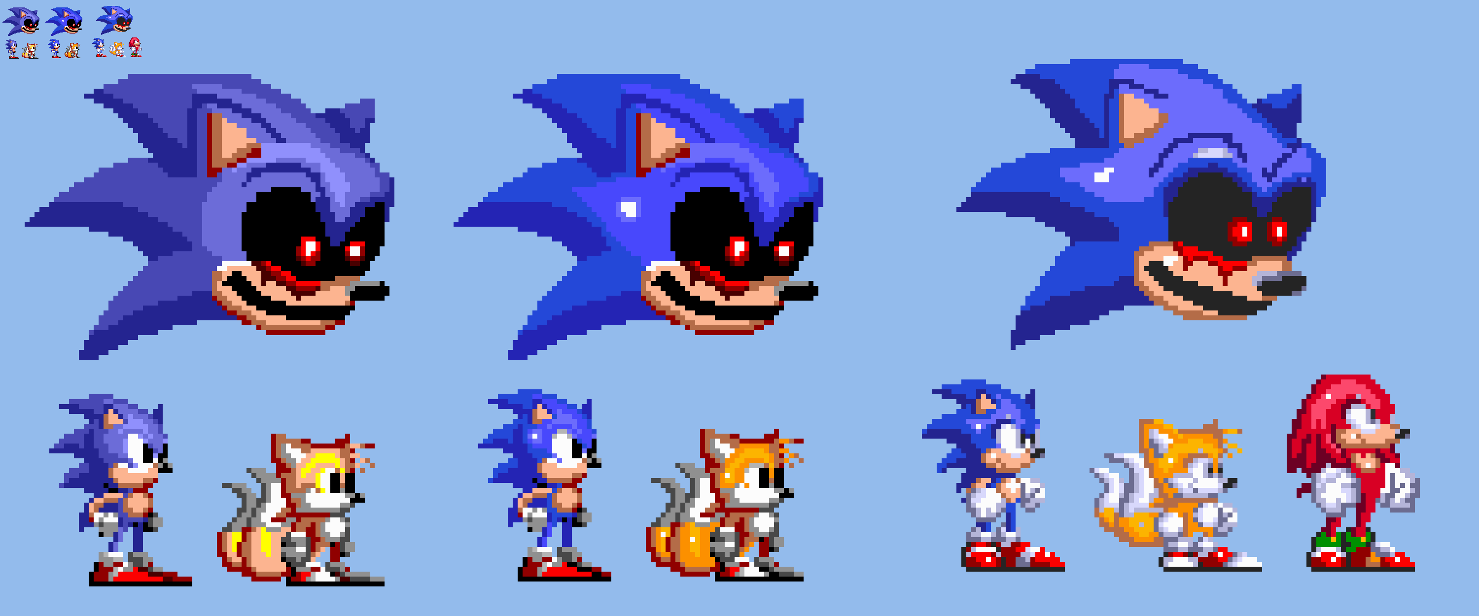 10x S3K Styled Sonic Sprites - Sonic.EXE Head in F by Abbysek on DeviantArt