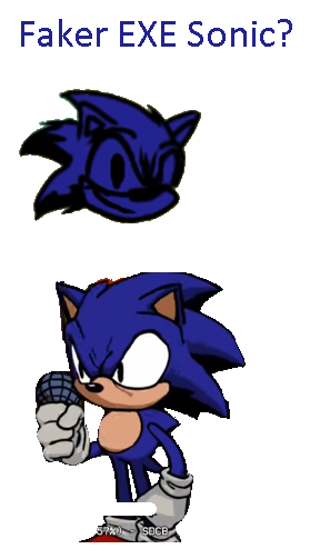 FNF Faker Sonic (EXE) (My design) by AuroraRose45 on DeviantArt