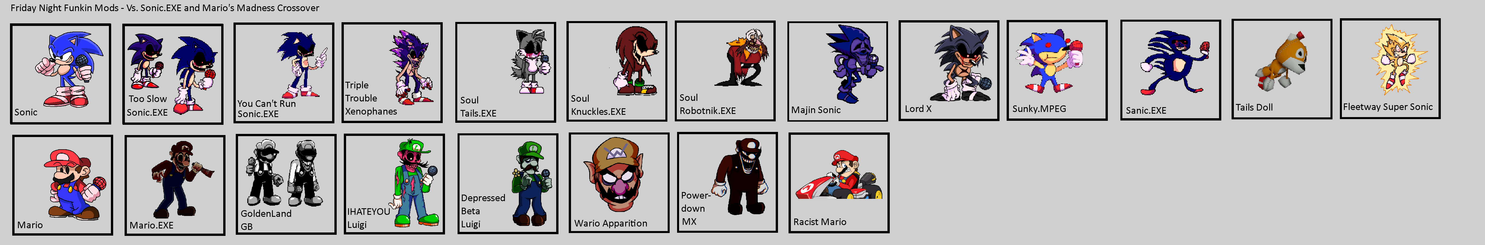 V4 My Sonic Multiverse of FNF Vs. Sonic.EXE Mod Op by Abbysek on DeviantArt