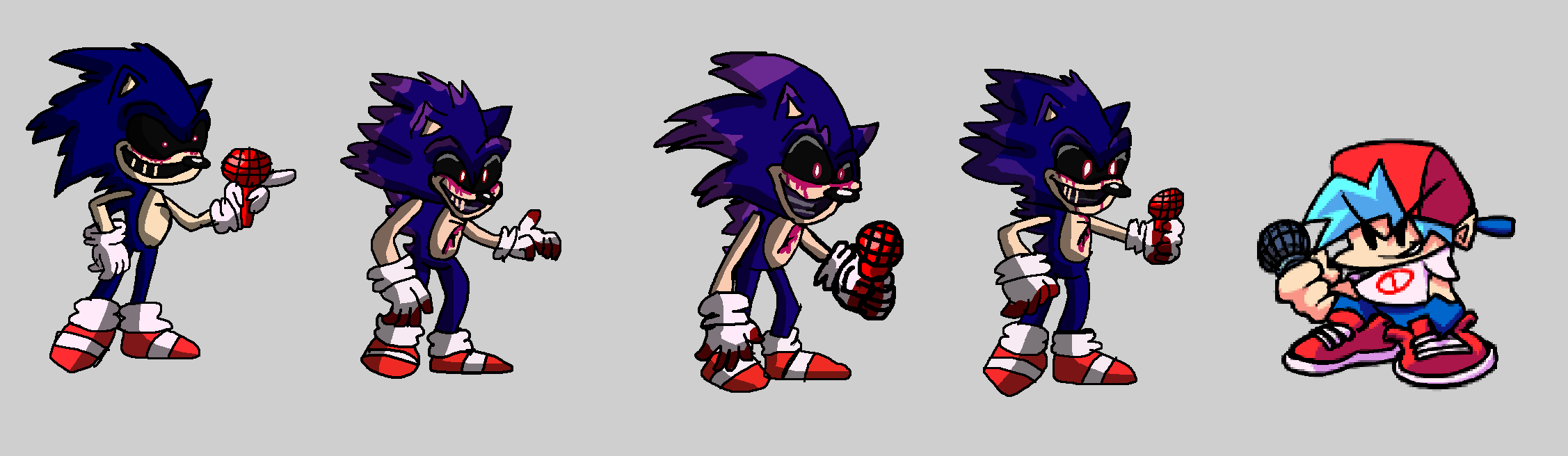 Shadings of Sonic.exe's Fusion Phases - Vs. Sonic. by Abbysek on DeviantArt