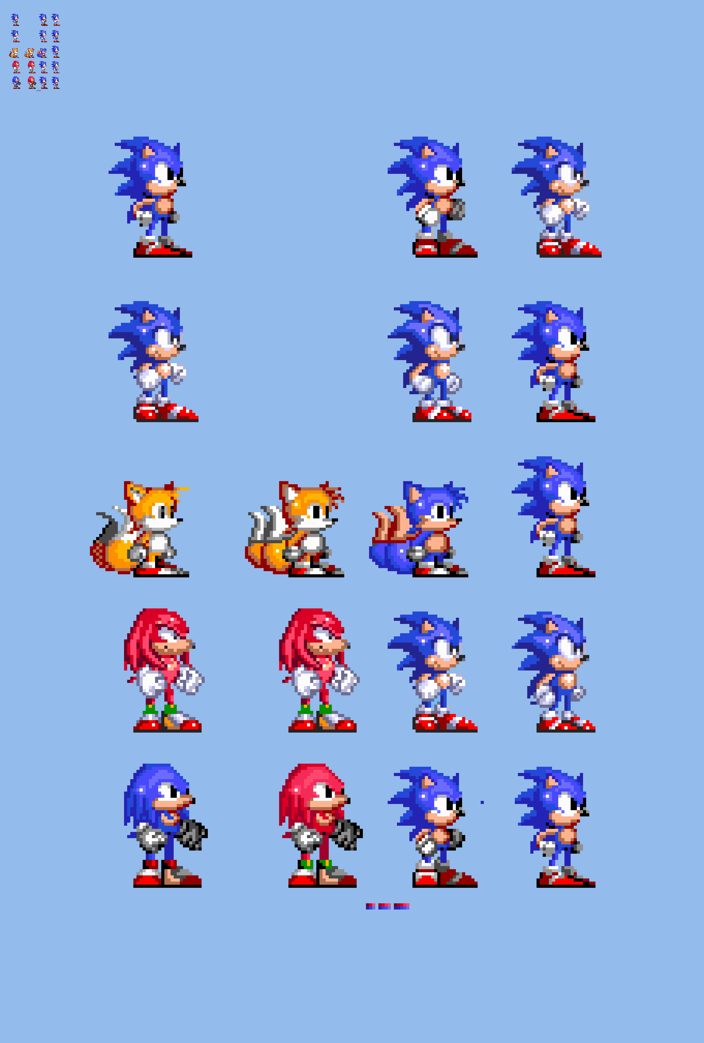 Sonic 3 R3imagined Test Sonic Push Sprites by LukeAural2 on DeviantArt