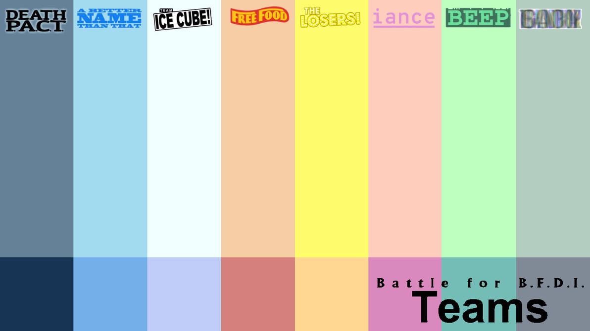 8 New Team Colors in BFB Pre-Split Season 4a by Abbysek on DeviantArt