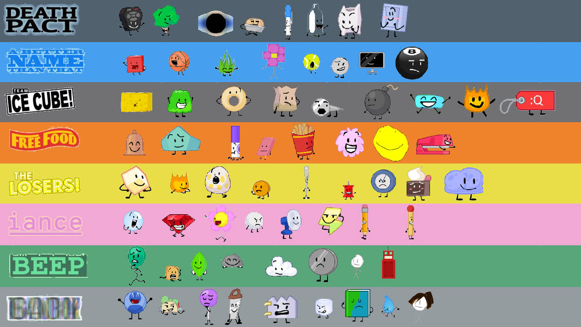 8 Team All 67 in BFB Pre-Split Season 4a V3 by Abbysek on DeviantArt