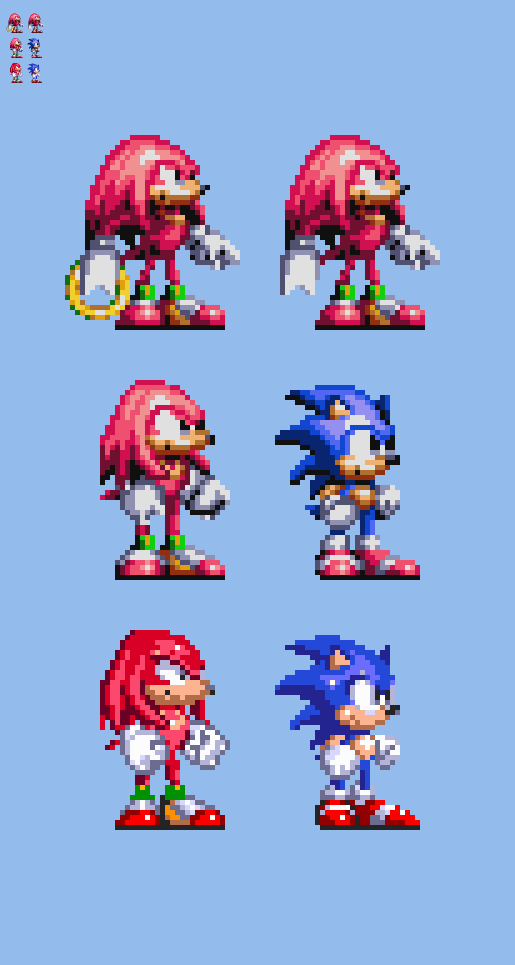 10x Chaotix 32X Knuckles Styled Sonic Mania Player by Abbysek on