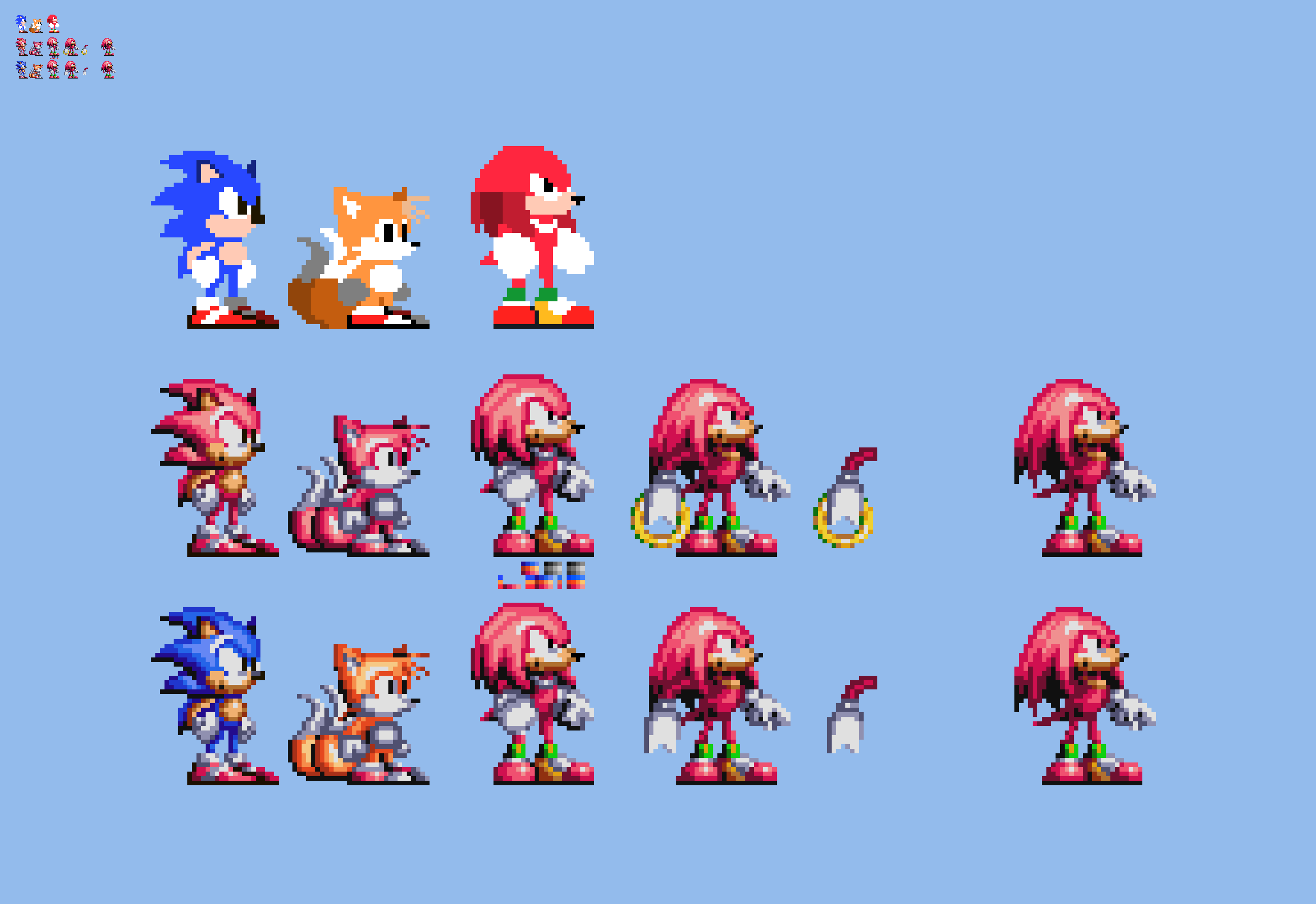 10x Chaotix 32X Knuckles Styled Sonic Mania Player by Abbysek on