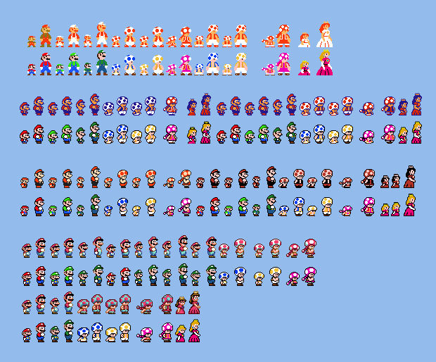 SMM2 SMB1-SMB2-SMB3-SMW Conversion Players Origins by Abbysek on DeviantArt