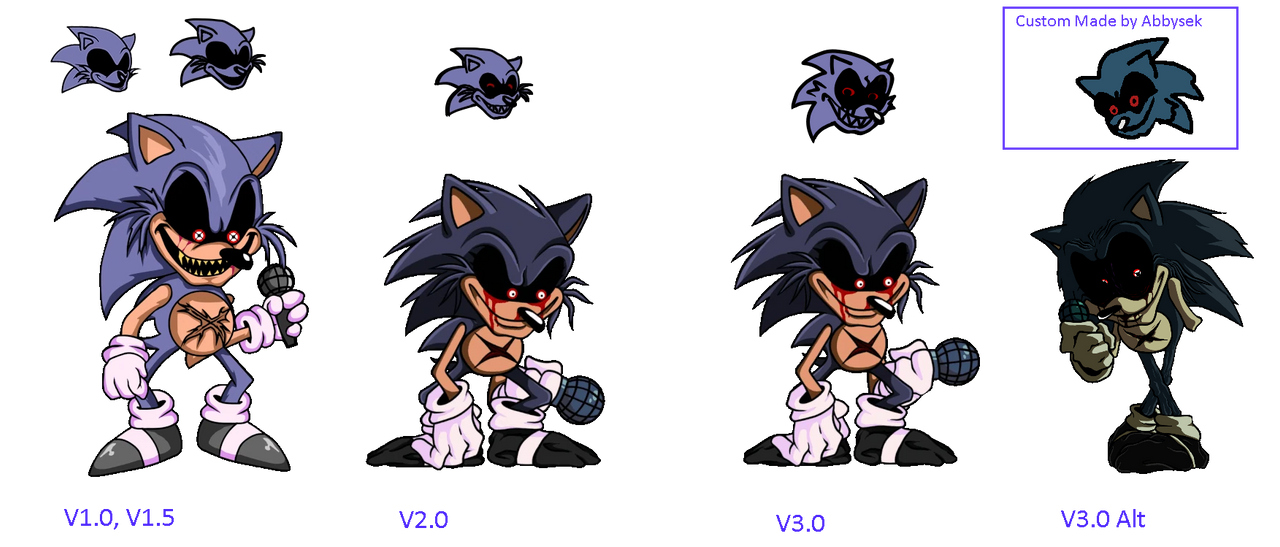 V3 Swapped FNF Vs. Sonic.EXE Mod Opponents by Abbysek on DeviantArt
