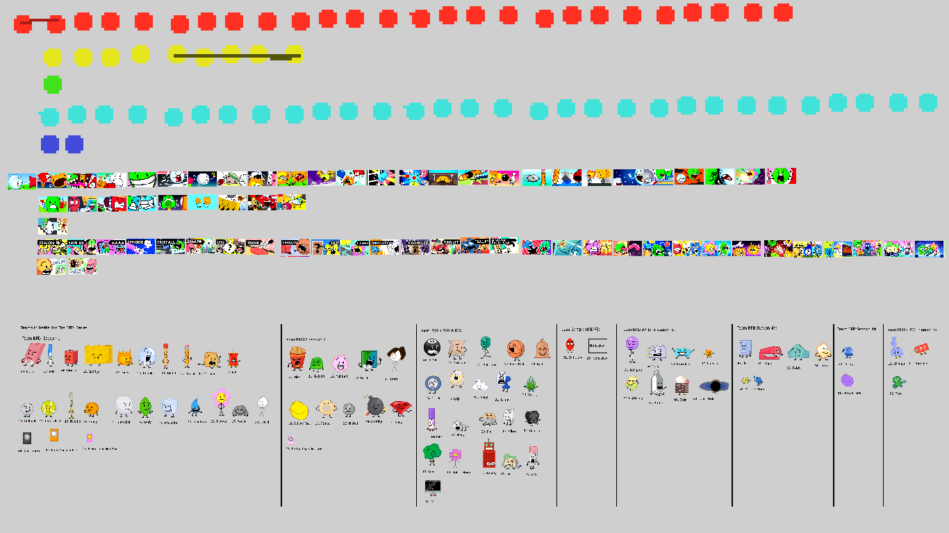 Bfdi Rarity All BFDI Series Characters and Thumbnails by Abbysek on DeviantArt