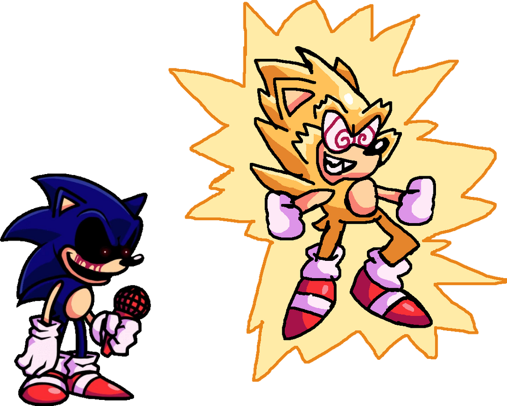 The Finger Fleetway Super Sonic Unofficial FNF Sonic.exe 