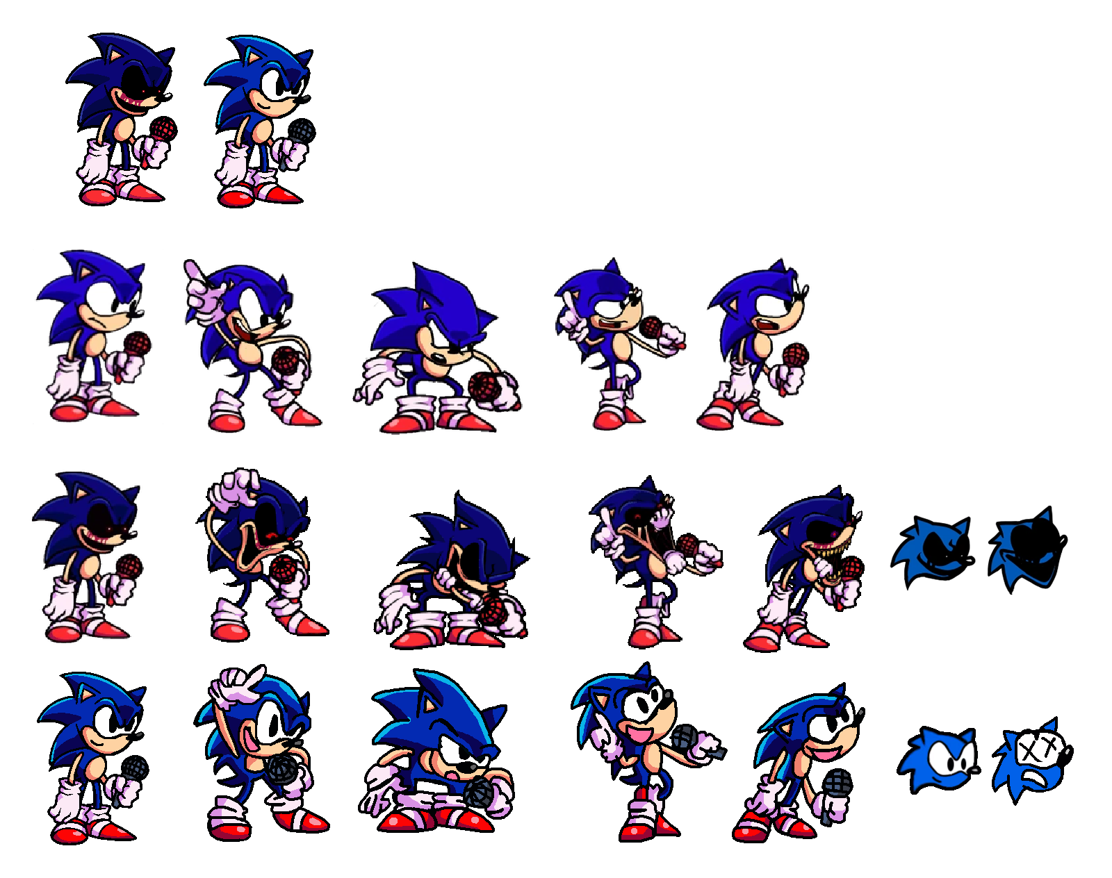 Alguns Sprites para meu mod de FNF do Sonic