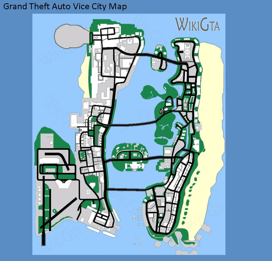 Grand Theft Auto Vice City Map by Abbysek on DeviantArt