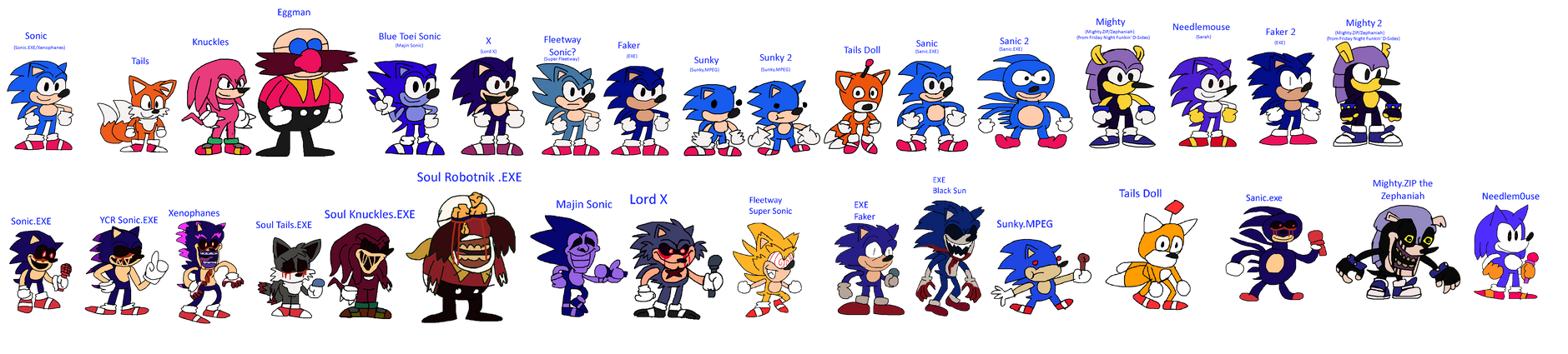 All New Different Styled Vs. Sonic.EXE No Highest by Abbysek on DeviantArt