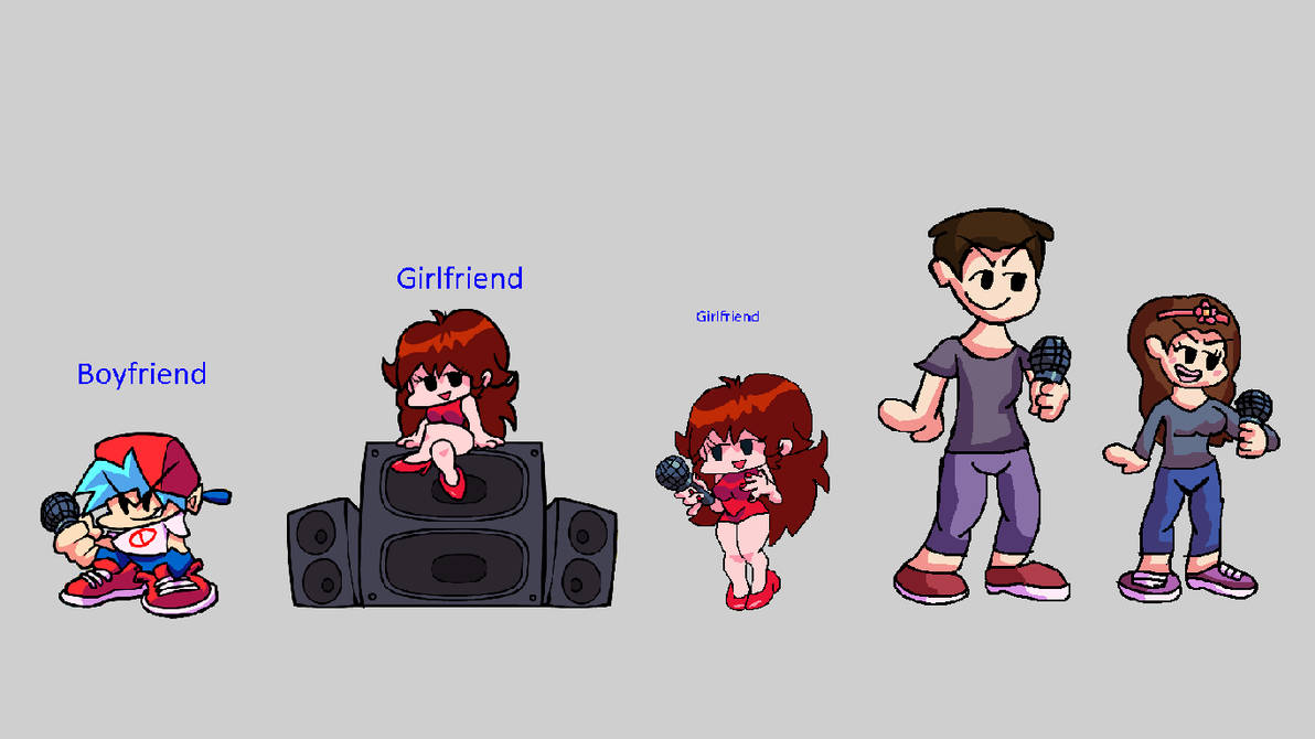 Random Sizes Sw Deviantart Sizes Comparison - BF and GF from Funkin with Dec by Abbysek on DeviantArt