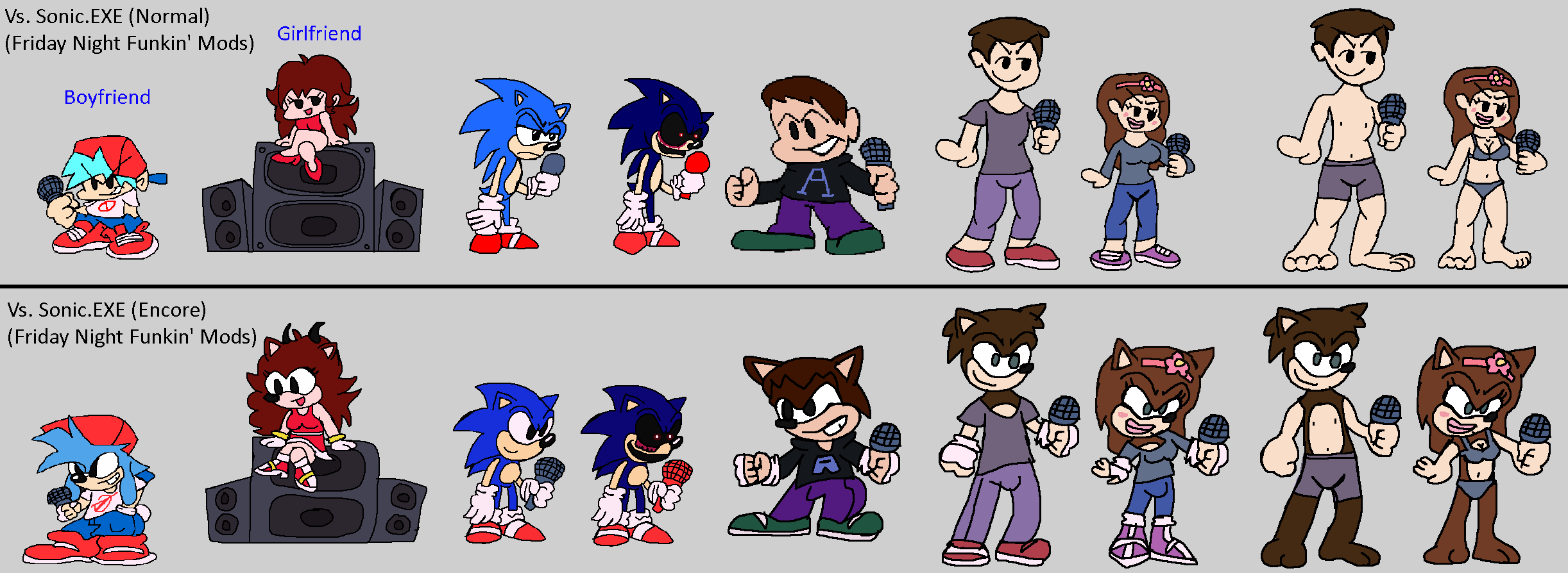 V4 My Sonic Multiverse of FNF Vs. Sonic.EXE Mod Op by Abbysek on DeviantArt