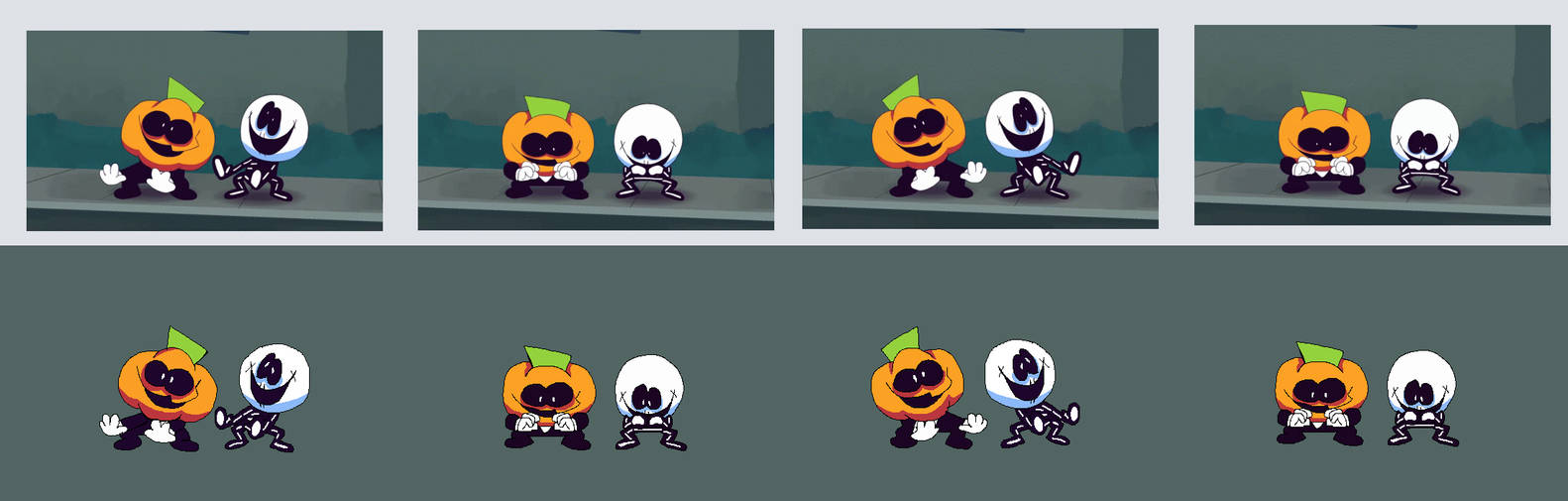 Spooky Month Spooky Dance Sprites by Abbysek on DeviantArt